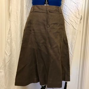 Eddie Bauer Midi Brown Skirt